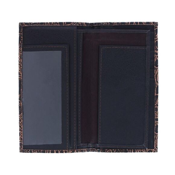 CTM Men's Alligator Print Roper Wallet and Checkbook Holder - Picture 3 of 5